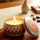 Handcrafted Multicolor Tin Mandala Soy Candle For Home Decor